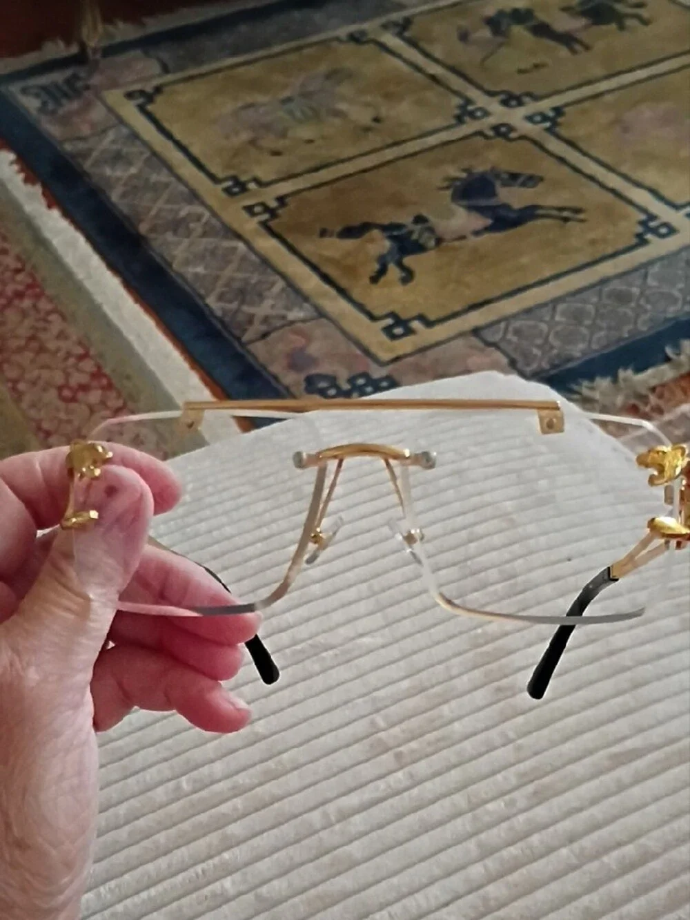 Gold Rimless Glasses - Women Accessories